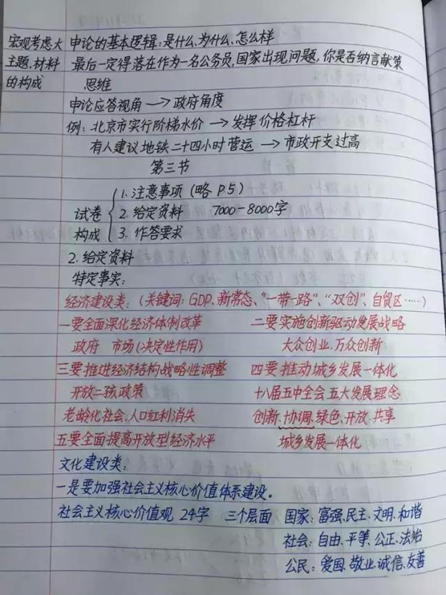 行測(cè)80分，申論70分，公考牛人筆記分享！