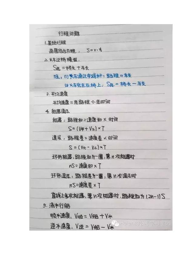 行測公式記不住？學(xué)霸幾張筆記就搞定了！