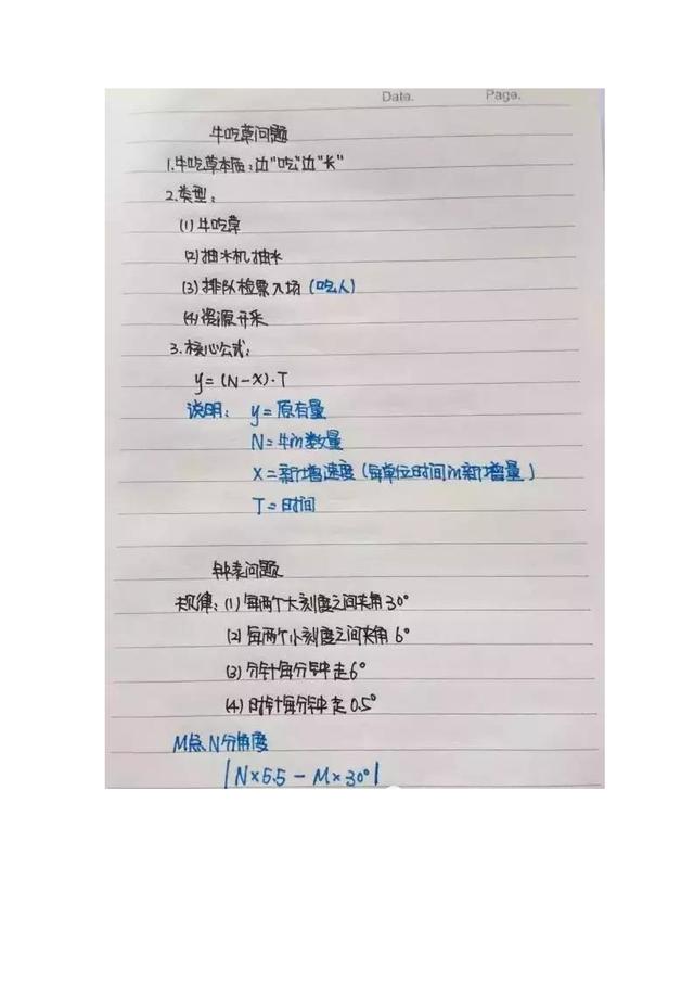 行測公式記不住？學(xué)霸幾張筆記就搞定了！